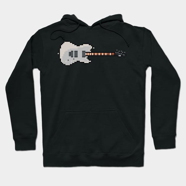 Pixel Silver Contemporary Tele Guitar Hoodie by gkillerb